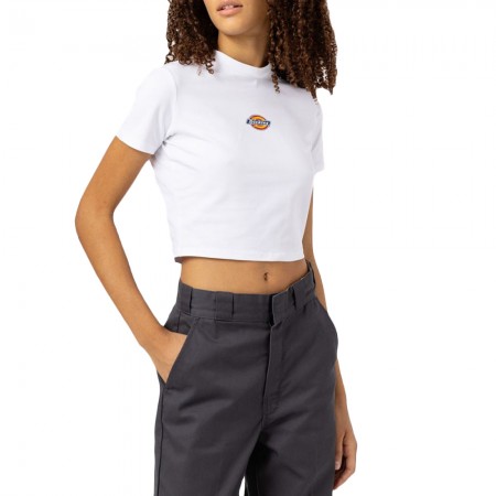 DICKIES MAPLE VALLEY CROPPED TEE WHITE