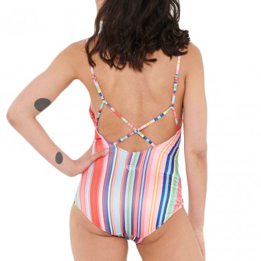 FEMI STORIES LAVENDER SWIMSUIT LA VIDA STRIPES
