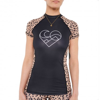 FEMI STORIES MELE RASHGUARD BROWN LEOPARD
