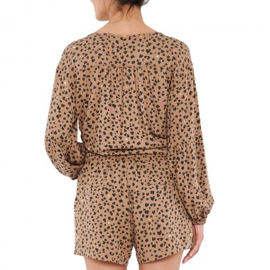 FEMI STORIES SOSO SHIRT BROWN LEOPARD