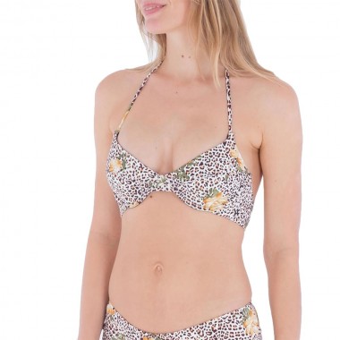 HURLEY UNDERWIRE TOP/ MODERATE HIPSTER BOTTOM JUNGLE CAT