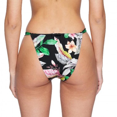 HURLEY RVSB ITSY BITSY BIKINI TOP/RVSB CHEEKY SLIDER BOTTOM FLORA BLACK