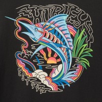 HURLEY EVERYDAY WASHED TRIPPY FISH SS TEE BLACK