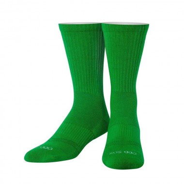 ODD SOX BASIX CREW GREEN SOCKS