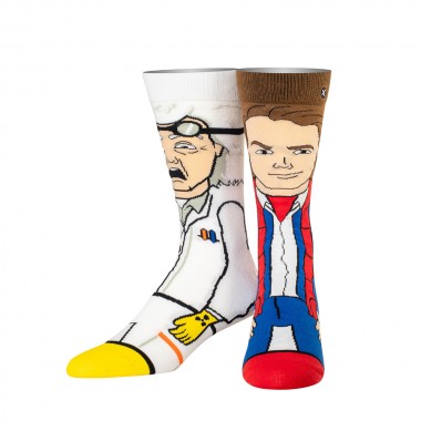 ODD SOX X BACK TO THE FUTURE DOC & MARTY SOCKS
