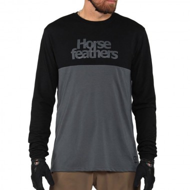 HORSEFEATHERS FURY LS T-SHIRT BLACK/GRAY