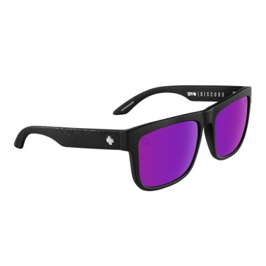 SPY DISCORD SLAYCO SUNGLASSES MT BLK-VP HP BRNZ/PURP SPEC MR