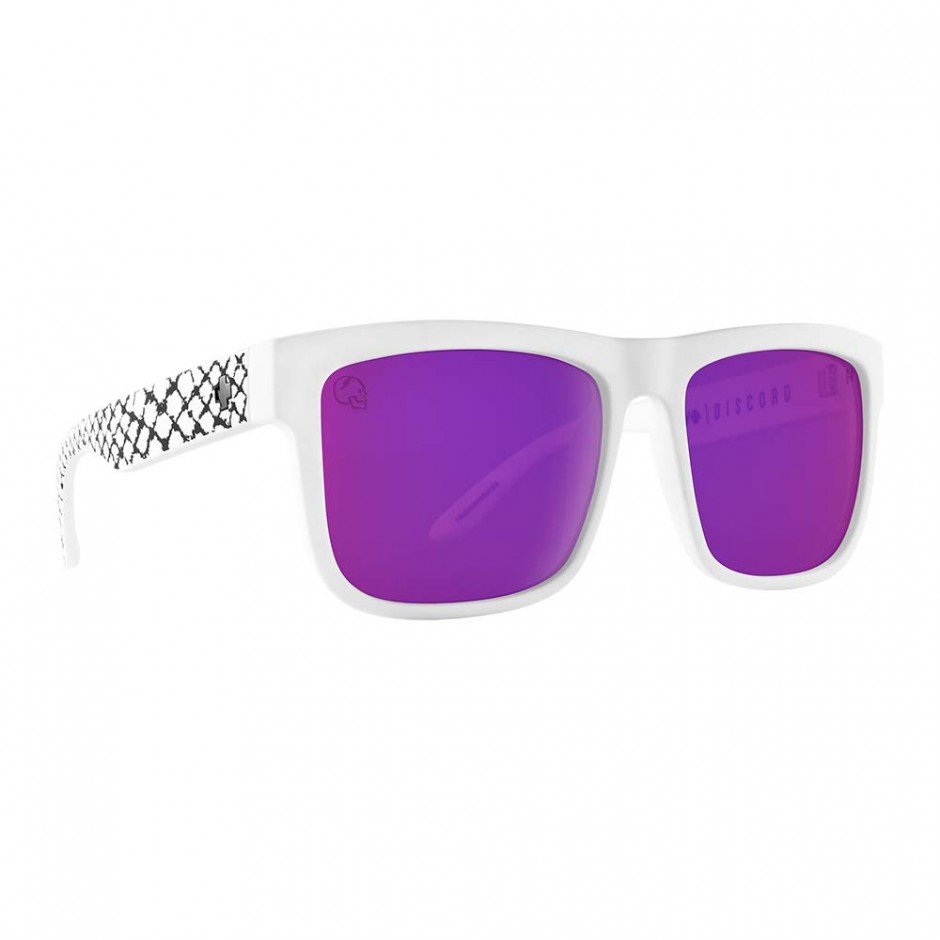 SPY DISCORD SLAYCO SUNGLASSES MT WHT-VP HP BRNZ/PRP SPEC MIR