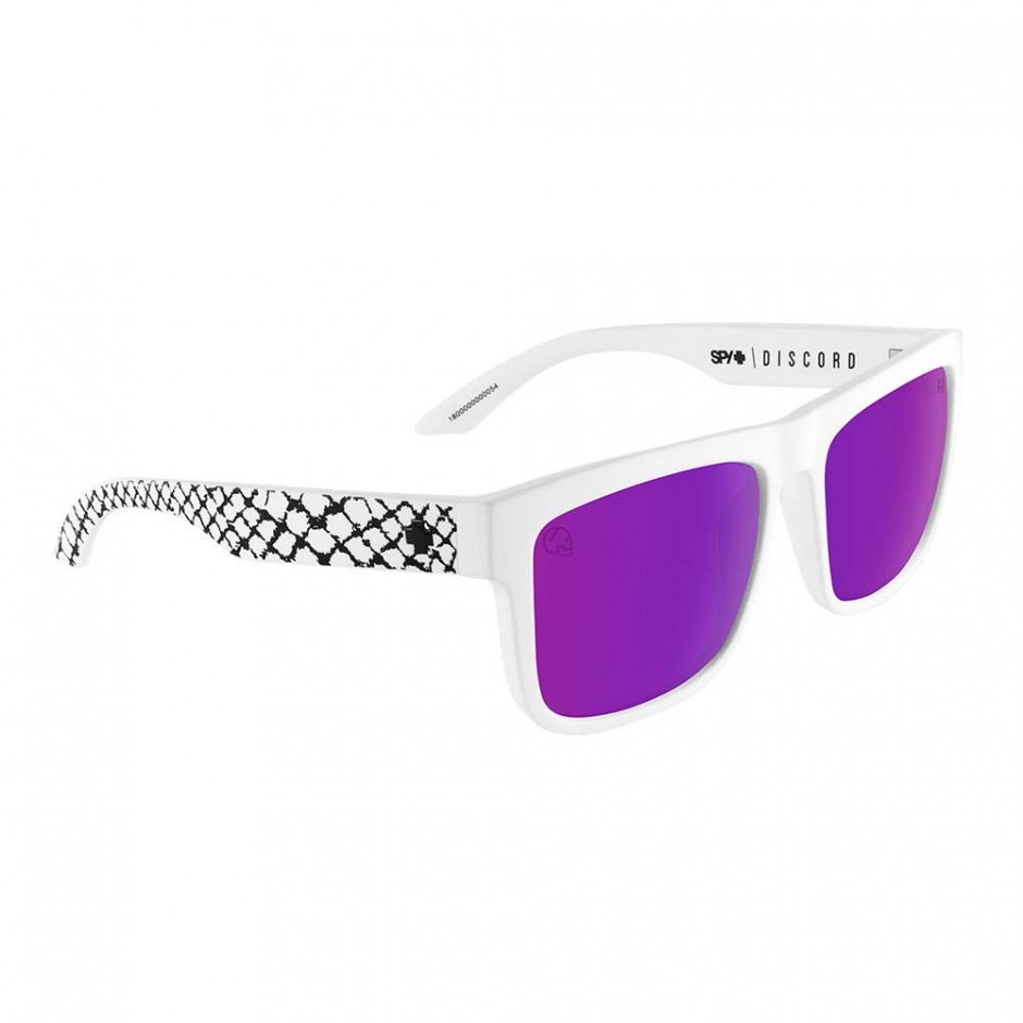 SPY DISCORD SLAYCO SUNGLASSES MT WHT-VP HP BRNZ/PRP SPEC MIR