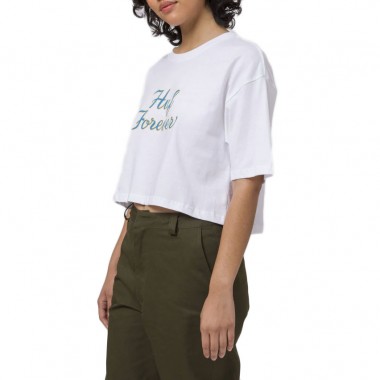 HUF FOREVER S/S CROP TEE WHITE