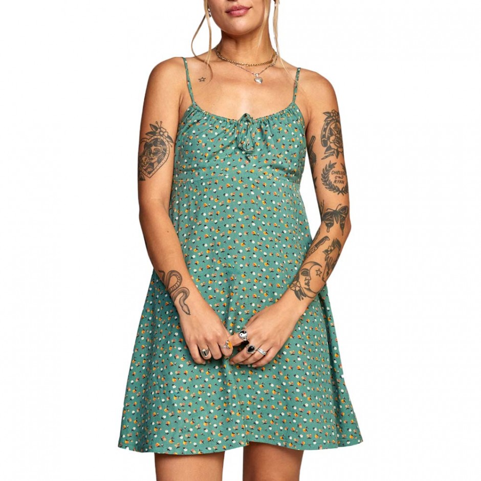 rvca green dress RVCA EXOTICA UNDERSTATED II DRESS