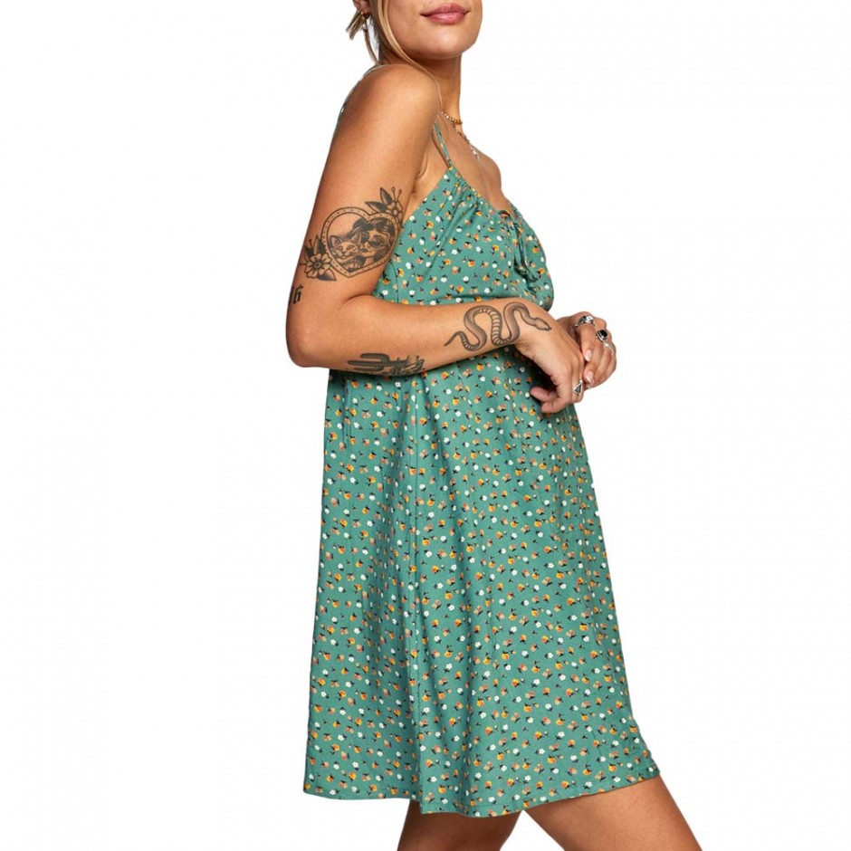 rvca green dress RVCA Womens Mai Tai Knitted Bodycon Dress, Green Flash, Size S/8