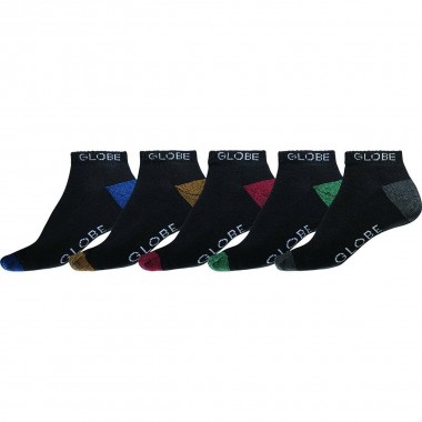 GLOBE INGLES ANKLE 5PACK SOCKS ASSORTED