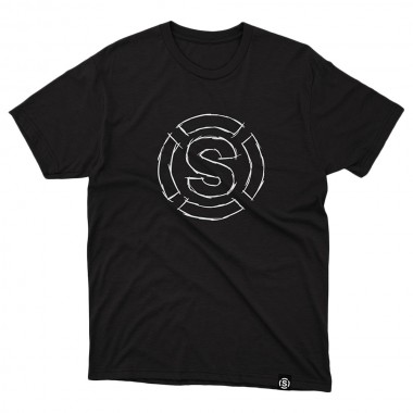 SKATESHOP SKETCHED LOGO TEE BLACK/WHITE