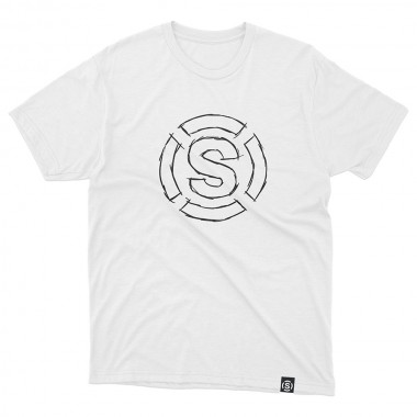 SKATESHOP SKETCHED LOGO TEE WHITE/BLACK