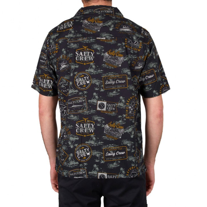 SALTY CREW GREATEST HITS WOVEN S/S SHIRT BLACK