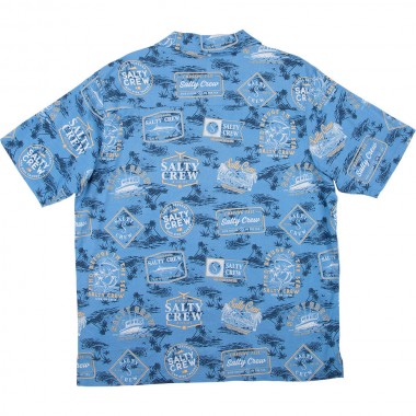 SALTY CREW GREATEST HITS WOVEN S/S SHIRT MARINE BLUE