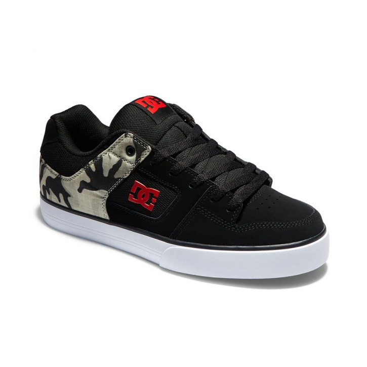 DC PURE SHOES BLACK CAMOUFLAGE
