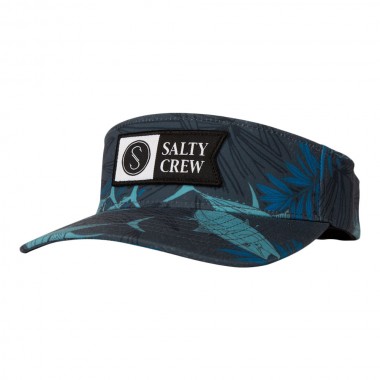 SALTY CREW ALPHA FLAG VISOR CAP CHARCOAL