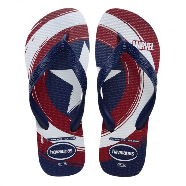 HAVAIANAS TOP MARVEL LOGOMANIA SANDALS NAVY BLUE