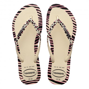 HAVAIANAS SLIM ANIMALS FASHION SANDALS BEIGE