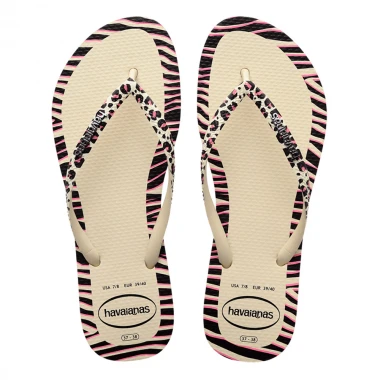 HAVAIANAS SLIM ANIMALS FASHION SANDALS BEIGE