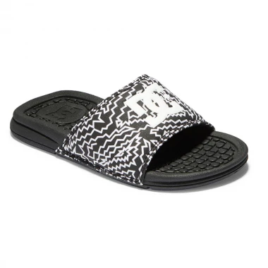 DC BOLSA K SANDALS BLACK/WHITE PRINT