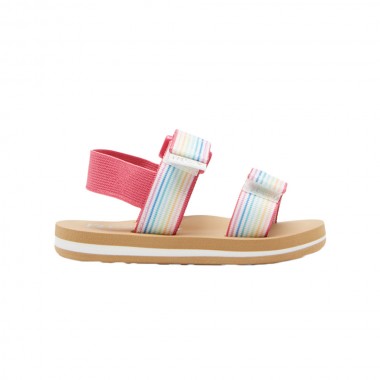 ROXY TW ROXY CAGE K SANDALS WHITE/PINK/MULTI