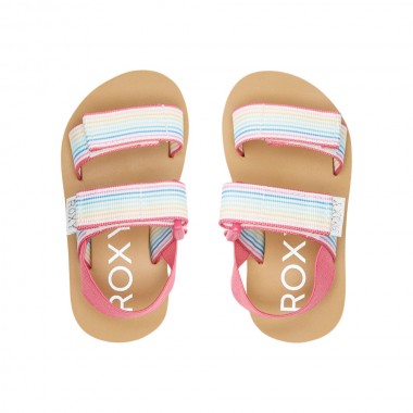 ROXY TW ROXY CAGE K SANDALS WHITE/PINK/MULTI