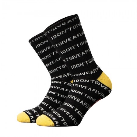 BEE UNUSUAL &quotI DON'T GIVE A F*CK" SOCKS BLACK/WHITE