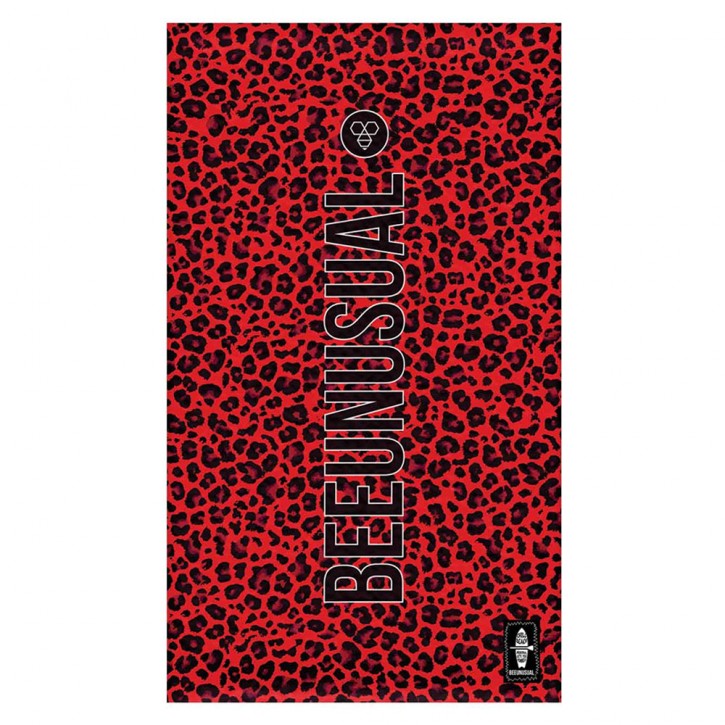 BEE UNUSUAL WILD BEE BEACH TOWEL RED/BLACK 100X180