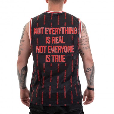 BEE UNUSUAL X NIVO NOT EVERYTHING IS REAL JERSEY LE BLACK/RED