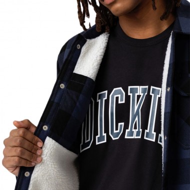 DICKIES LINED SACRAMENTO LS SHIRT NAVY BLUE
