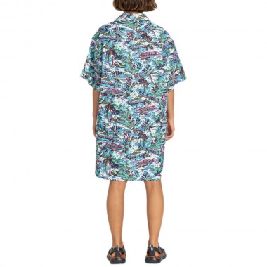 ELEMENT QUILT SHIRT DRESS RIVERS BLUE
