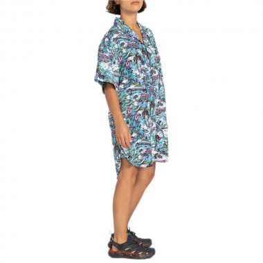 ELEMENT QUILT SHIRT DRESS RIVERS BLUE