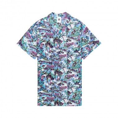 ELEMENT QUILT SHIRT DRESS RIVERS BLUE