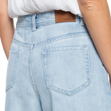 ROXY OPPOSITE WAY HIGH MOM JEANS BLEACHED BLUE