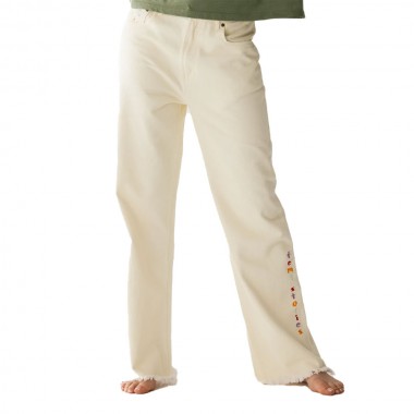 FEMI STORIES JOJO DENIM PANTS GLASS GREEN