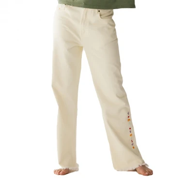 FEMI STORIES JOJO DENIM PANTS GLASS GREEN