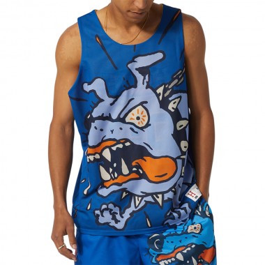HUF HALF COURT REVERSIBLE JERSEY BLUE/YELLOW