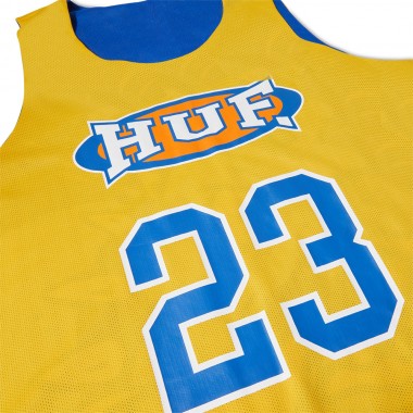 HUF HALF COURT REVERSIBLE JERSEY BLUE/YELLOW