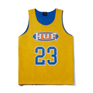 HUF HALF COURT REVERSIBLE JERSEY BLUE/YELLOW