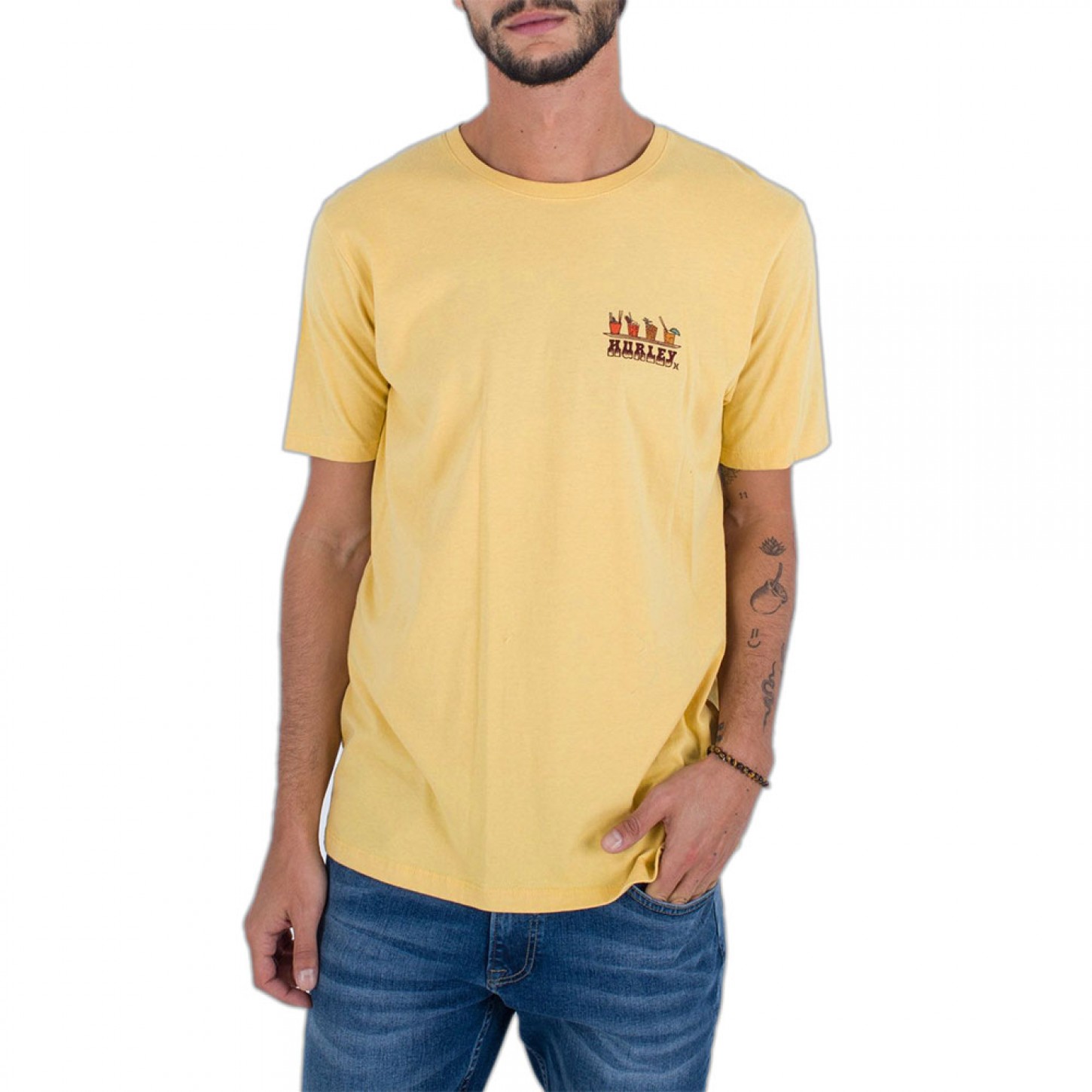 HURLEY EVERYDAY HAVIN' FUN TEE DUSTY CHEDDAR