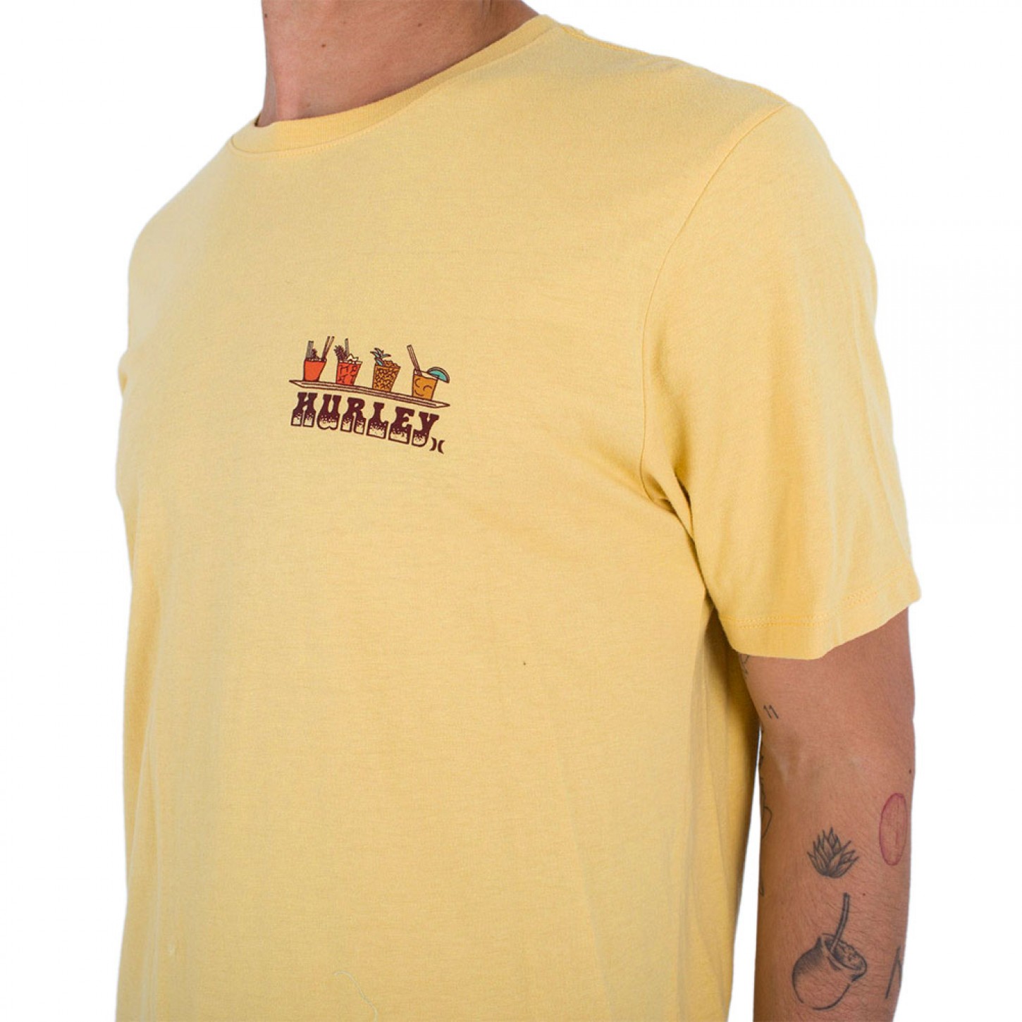 HURLEY EVERYDAY HAVIN' FUN TEE DUSTY CHEDDAR