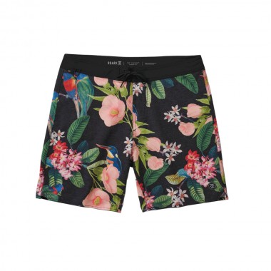 ROARK PASSAGE MANU FLORAL BOARDSHORT 17&quot BLACK
