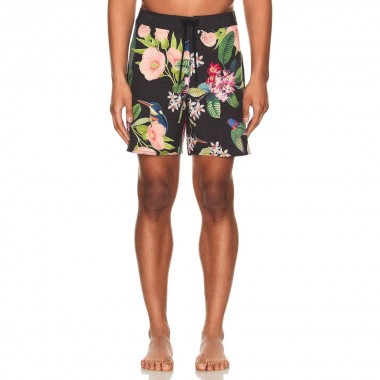 ROARK PASSAGE MANU FLORAL BOARDSHORT 17&quot BLACK