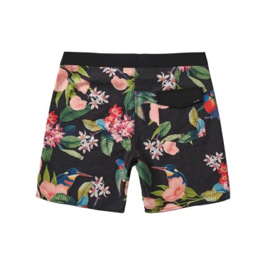 ROARK PASSAGE MANU FLORAL BOARDSHORT 17&quot BLACK