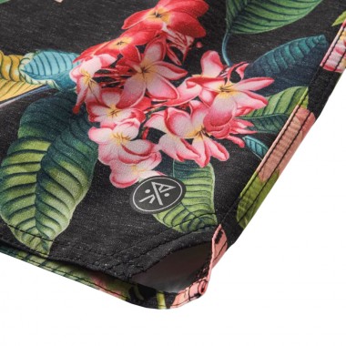 ROARK PASSAGE MANU FLORAL BOARDSHORT 17&quot BLACK