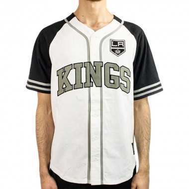 MITCHELL & NESS PRACTICE DAY BUTTON FRNT JERSEY LA KINGS WHT