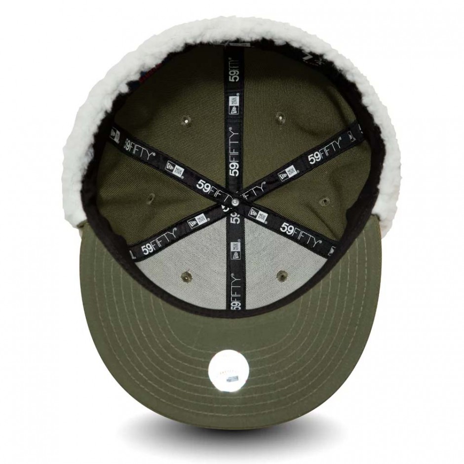 NEW ERA LEAGUE ESSENTIAL DOGEAR CAP NY YANKEES N OLIVE/WHT